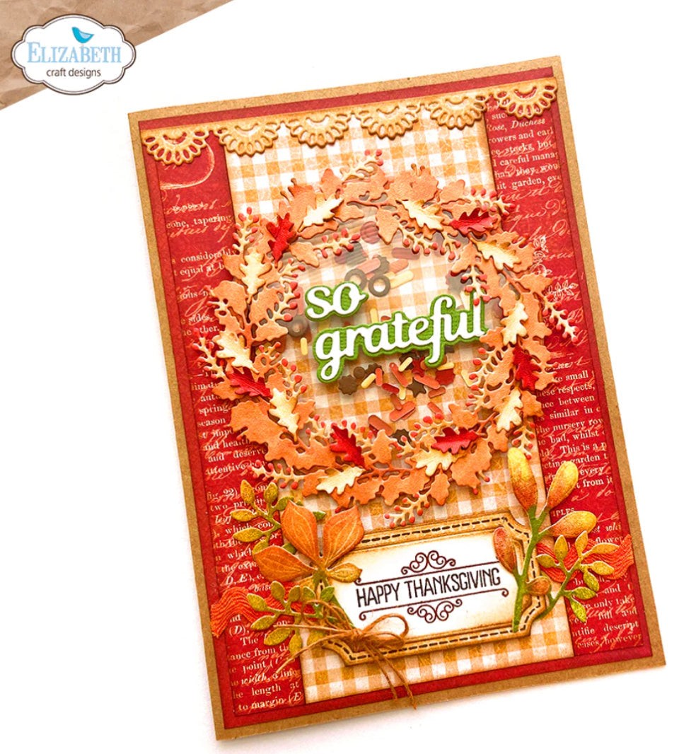 Elizabeth Craft Designs Fall Wreath & Owl Die Set