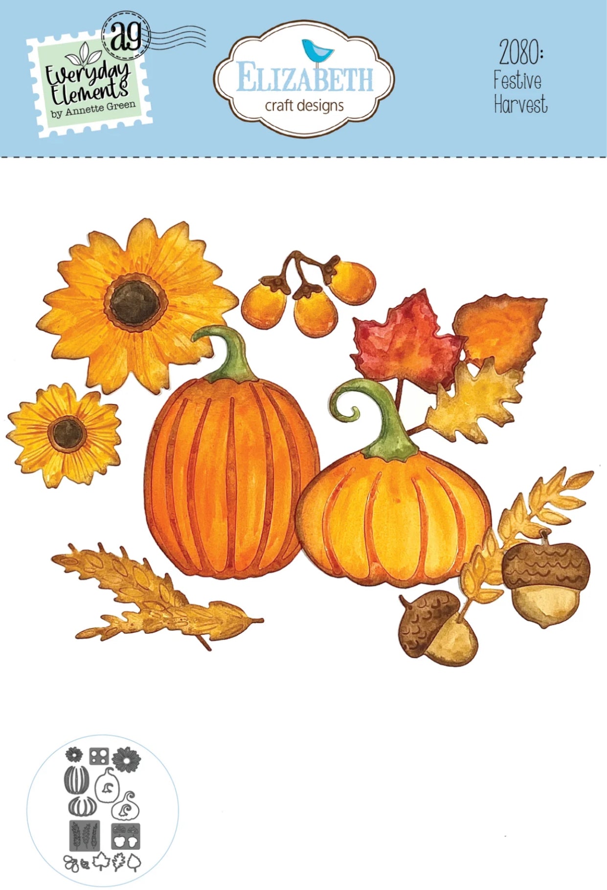 Elizabeth Craft Designs Festive Harvest Die Set