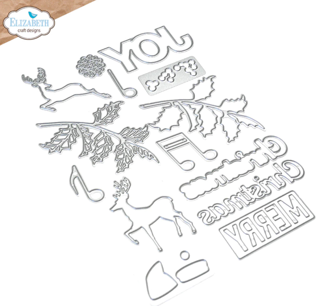 Elizabeth Craft Designs Joy & Merry Die Set