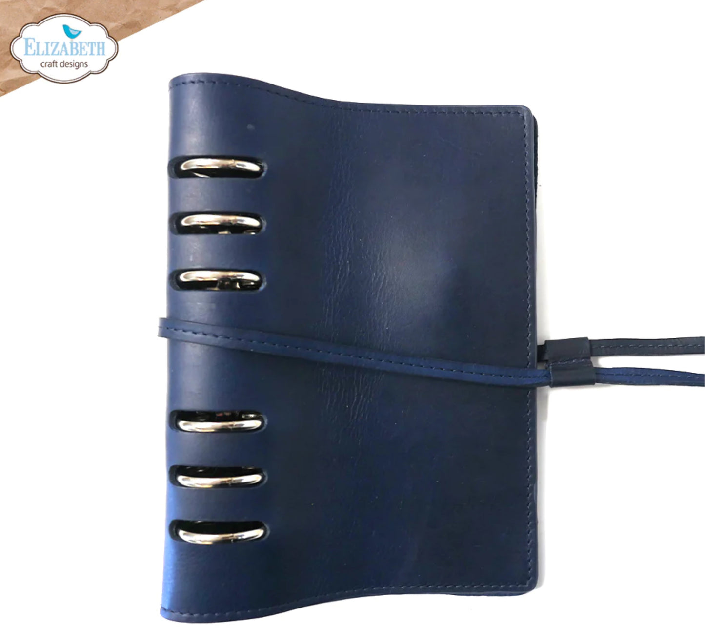 Elizabeth Craft Designs Sidekick Planner Handmade Italian Leather Blue