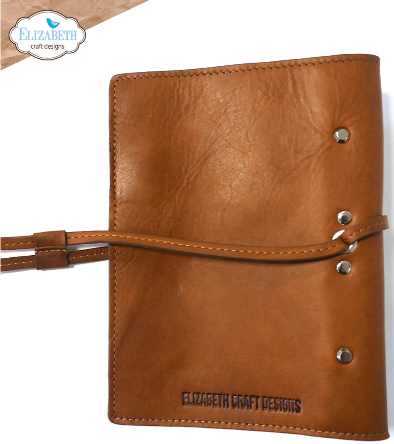 Elizabeth Craft Designs Sidekick Planner Handmade Italian Leather Tan