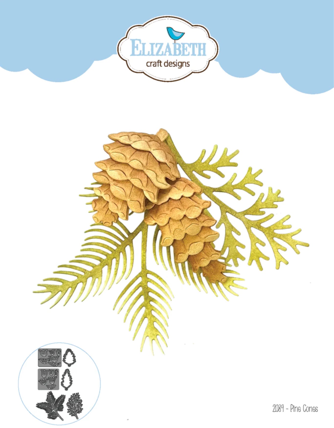 Elizabeth Craft Designs Pine Cones Die Set