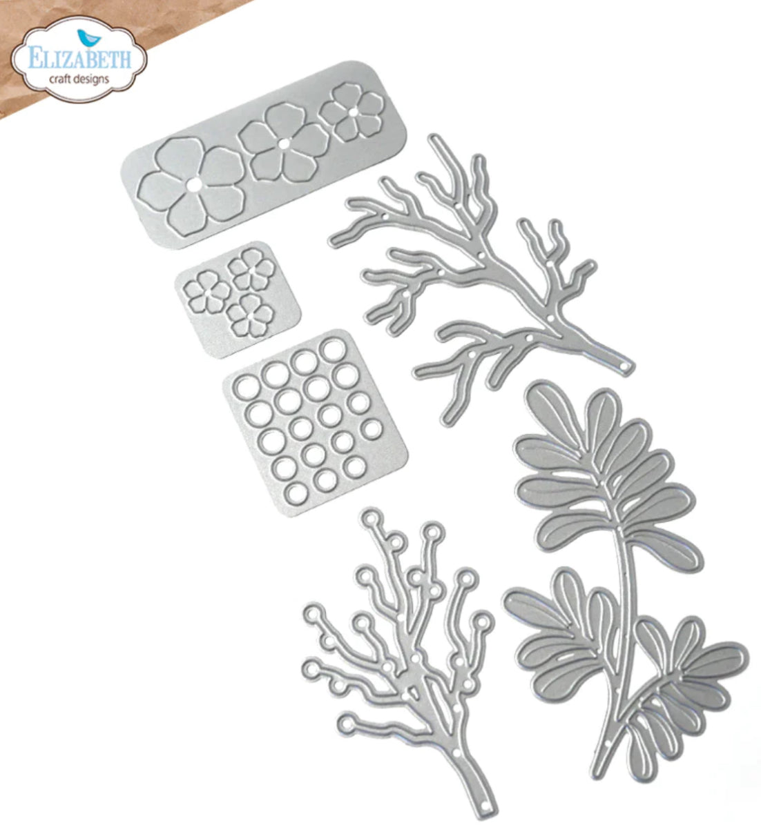 Elizabeth Craft Designs Floral Greenery 1 Die Set