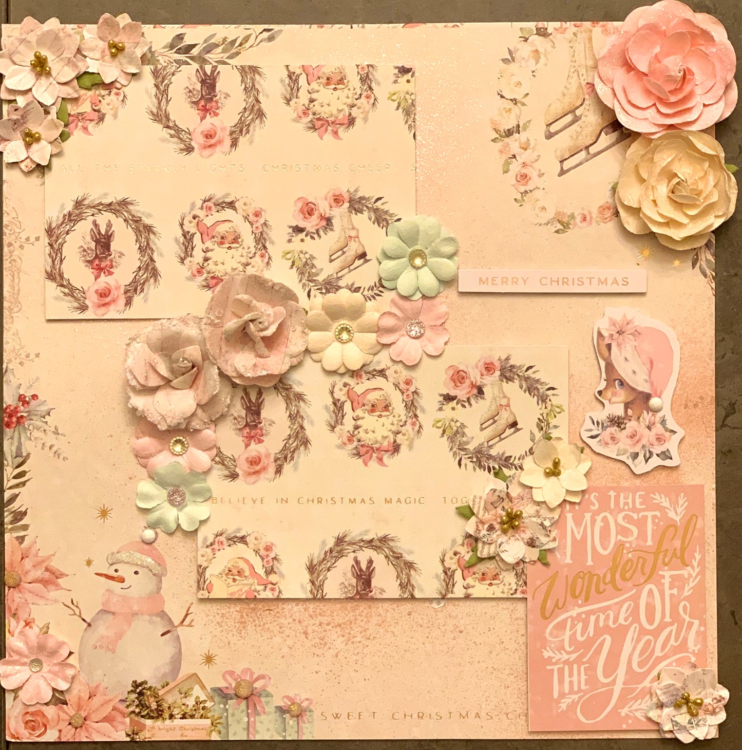 Kreative Kreations “Sugar Cookie Christmas” lay-out van 2 pagina's met 3 bonuskaarten