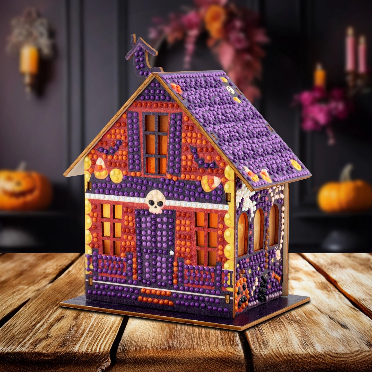 Diamond Art Club LED 3D Gem House - Pumpkin Glow Manor
