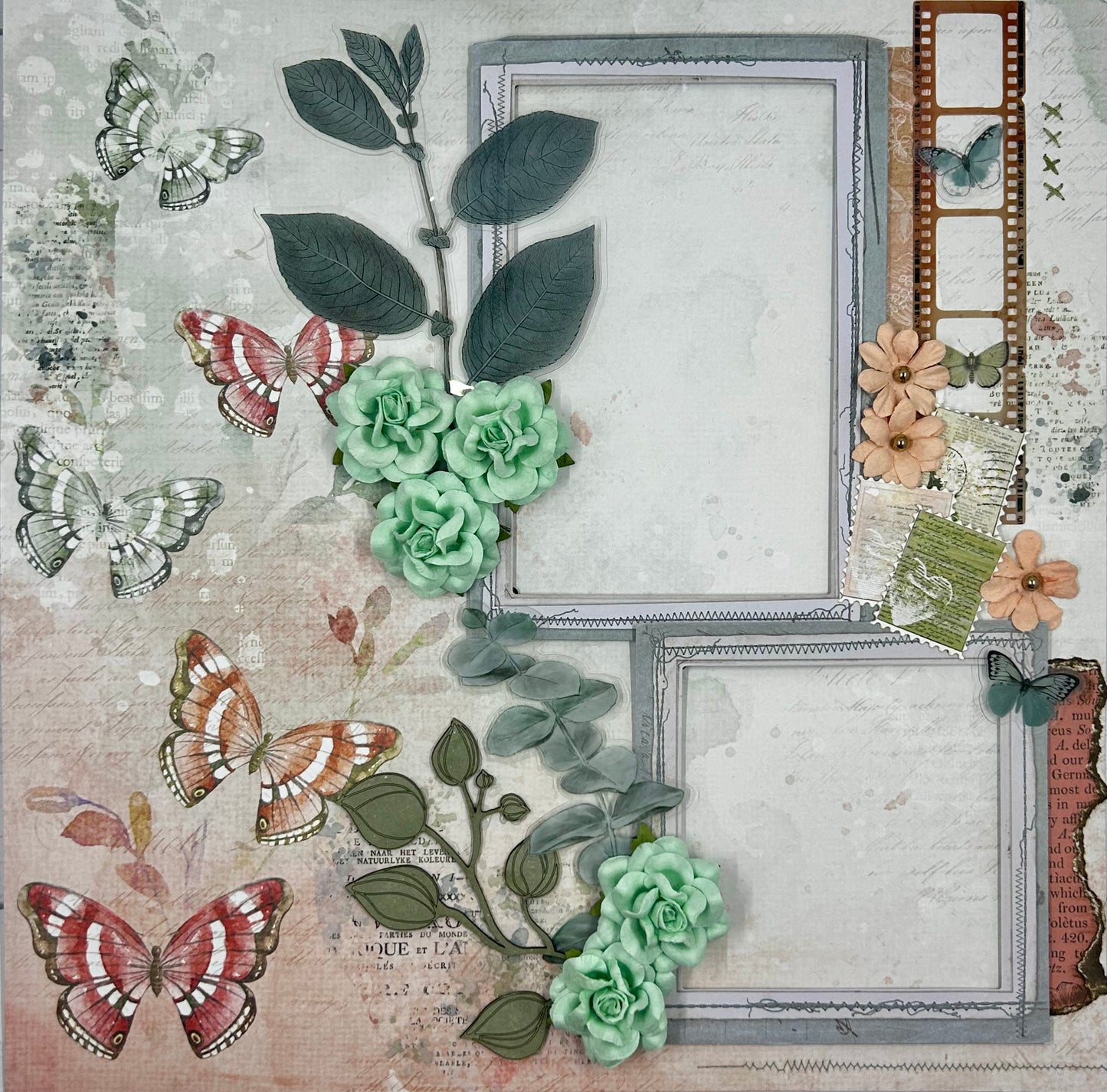 Butterfly Days 2-Page Layout (Virtual Class 85)