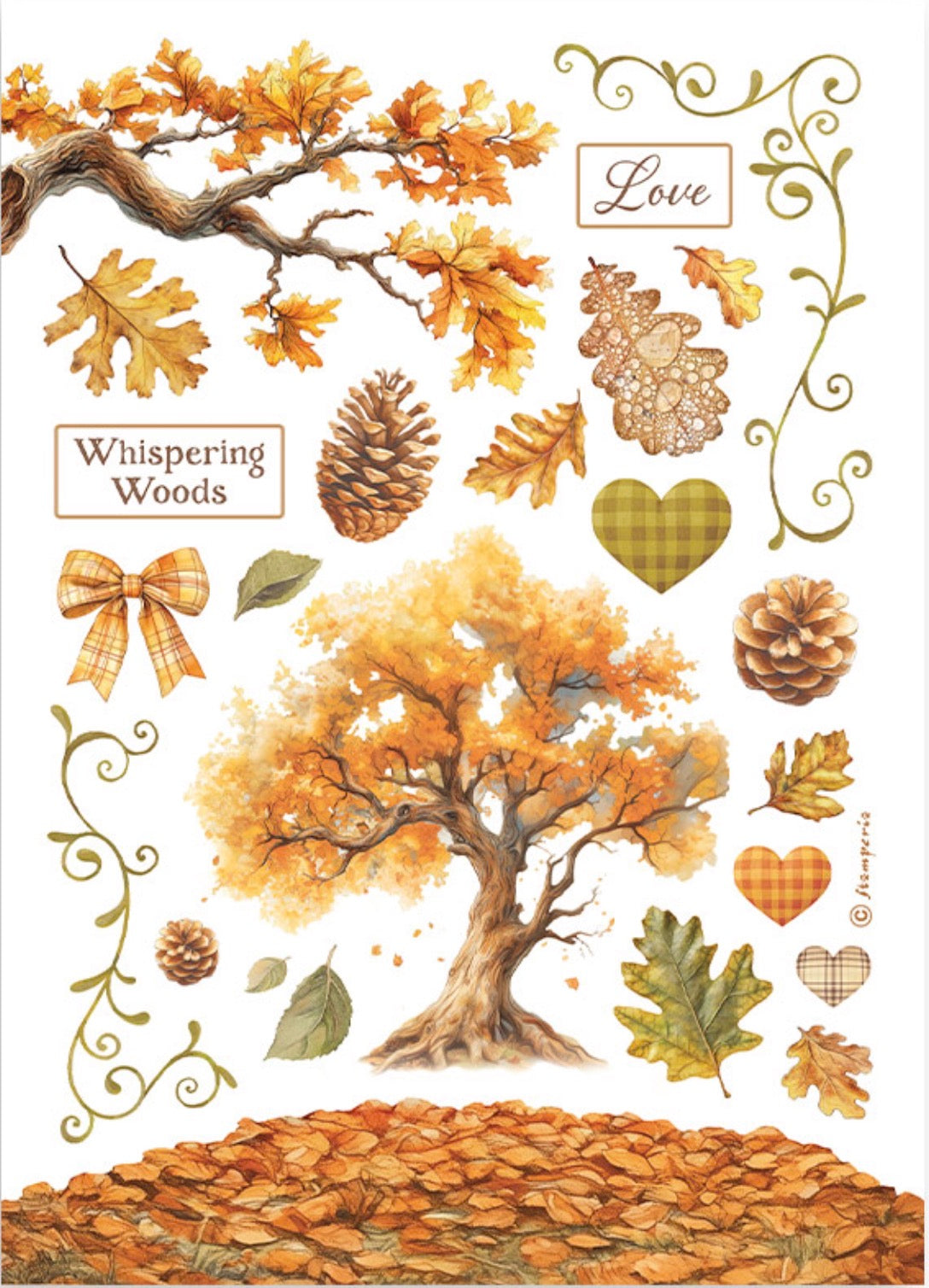 Stamperia Whispering Woods Washi Pad (8 Sheets)