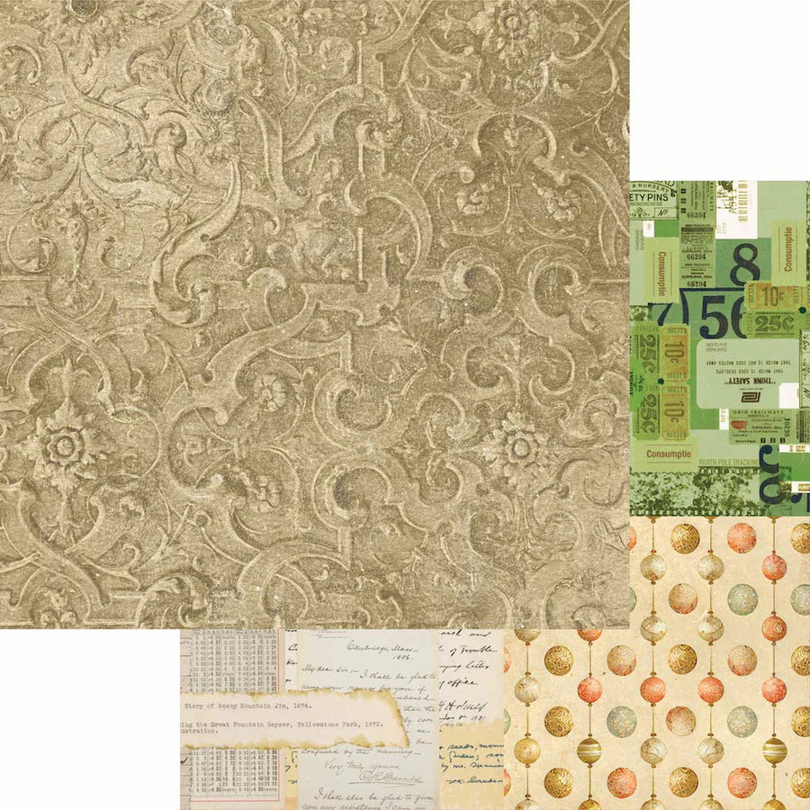 Elizabeth Craft Designs Christmas Field Notes 12” x 12” Paper