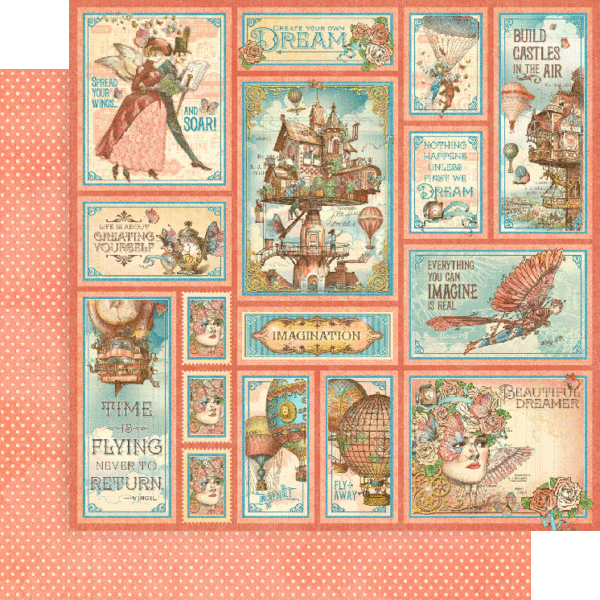 Graphic 45 Imagine Collector’s Edition 12” x 12” Collection Pack with Stickers
