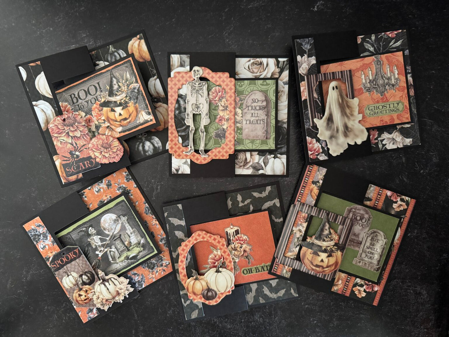 Graphic 45 Ghostly Greetings - Swing Card Set 2025 Kit 7