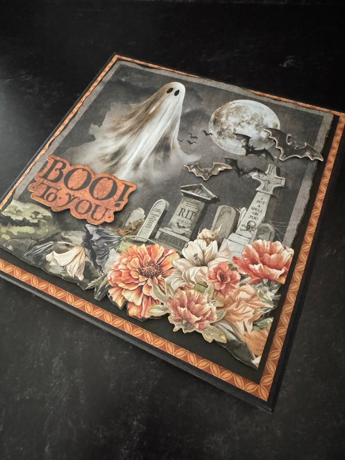 Graphic 45 Ghostly Greetings - Trick or Treat Trifold Album 2025 Kit 7