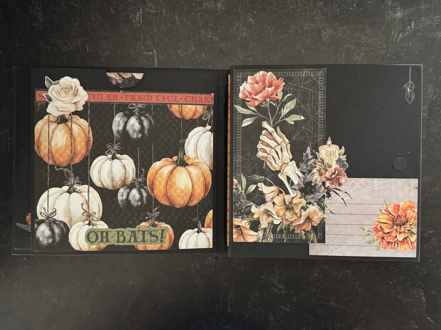 Graphic 45 Ghostly Greetings - Trick or Treat Trifold Album 2025 Kit 7