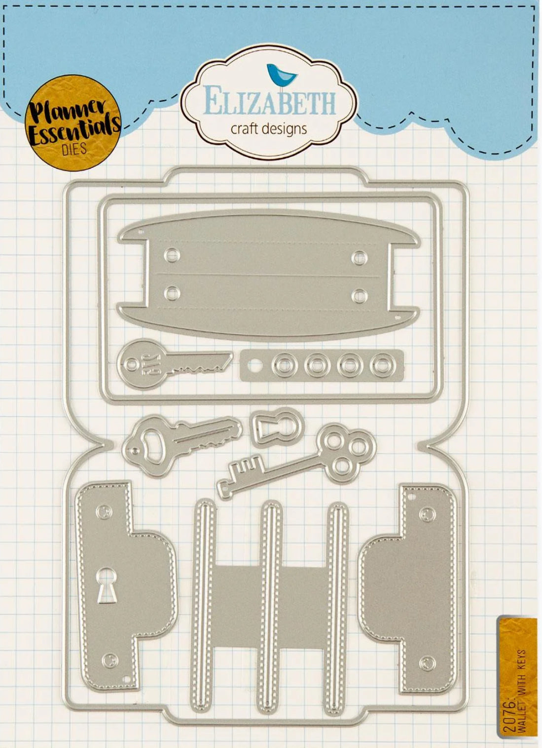 Elizabeth Craft Designs Wallet with Keys Die Set