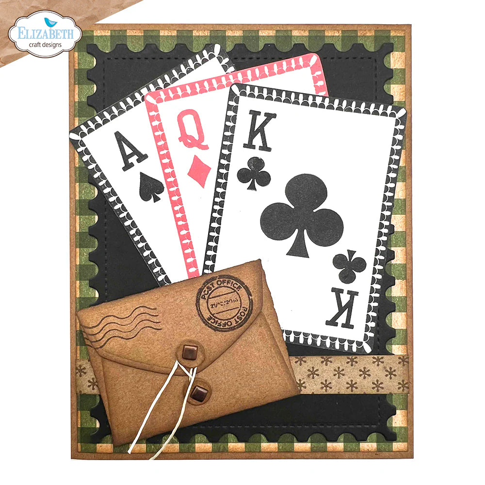 Elizabeth Craft Designs Playing Card Collage Stamp Set