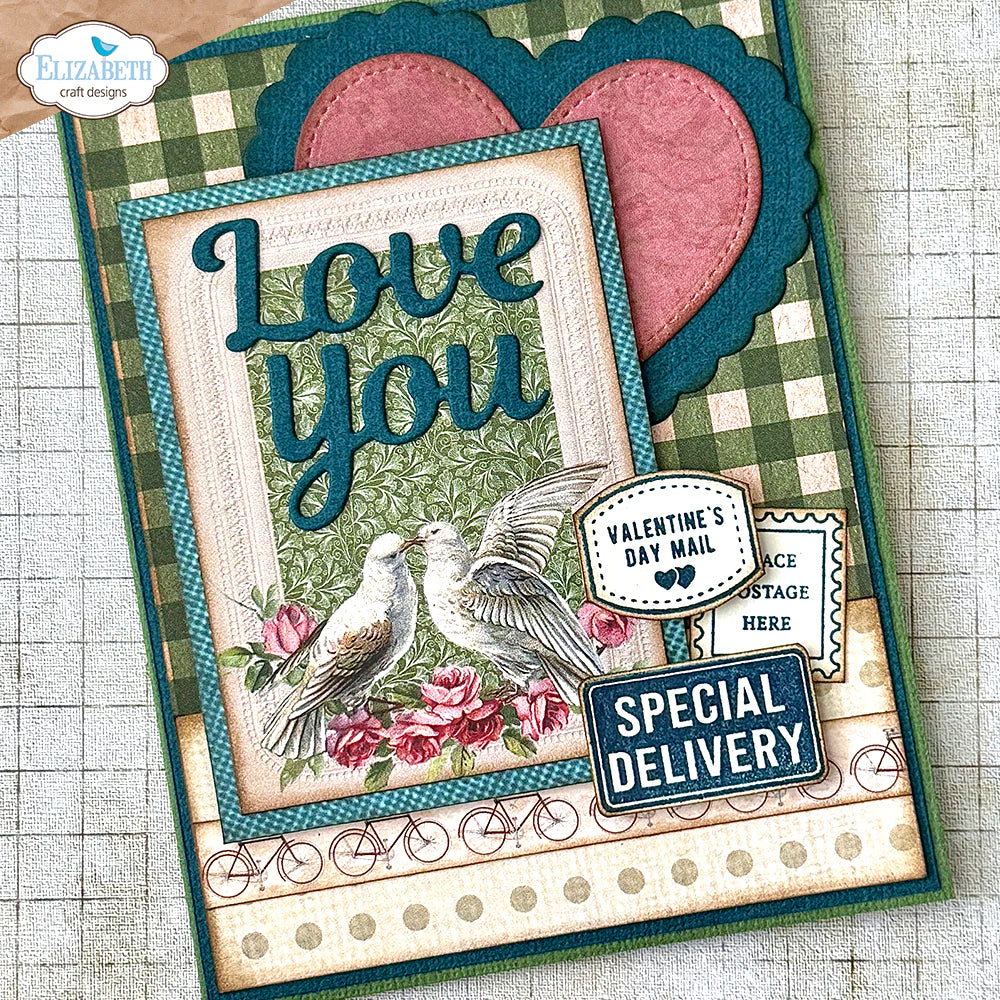 Elizabeth Craft Designs Postcard Parts Stamp Set