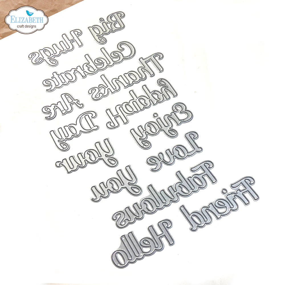 Elizabeth Craft Designs Everyday Big Words Metal Die Set