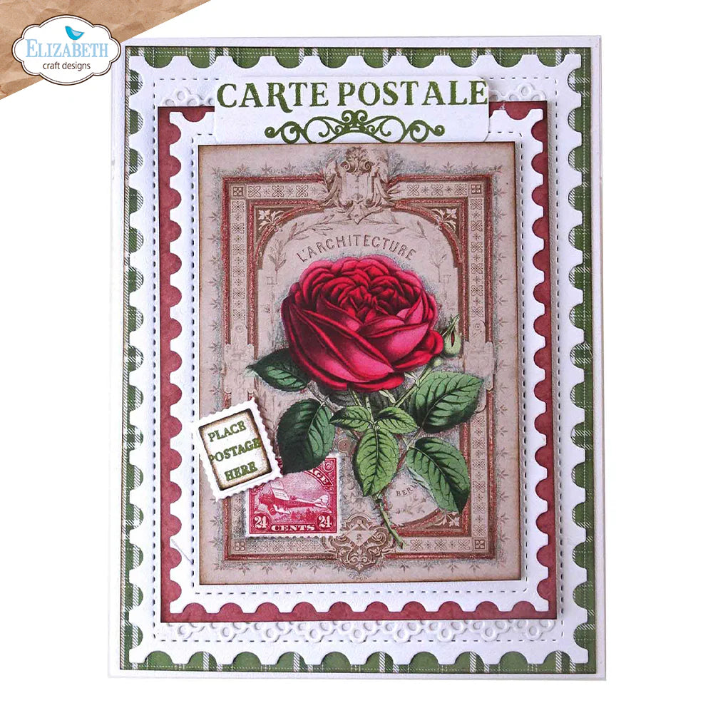 Elizabeth Craft Designs Postage, Arches & Keys Metal Die Set