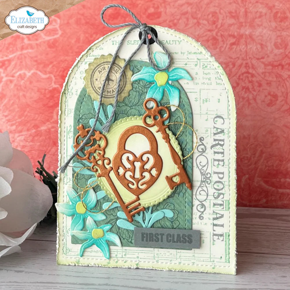 Elizabeth Craft Designs Postage, Arches & Keys Metal Die Set