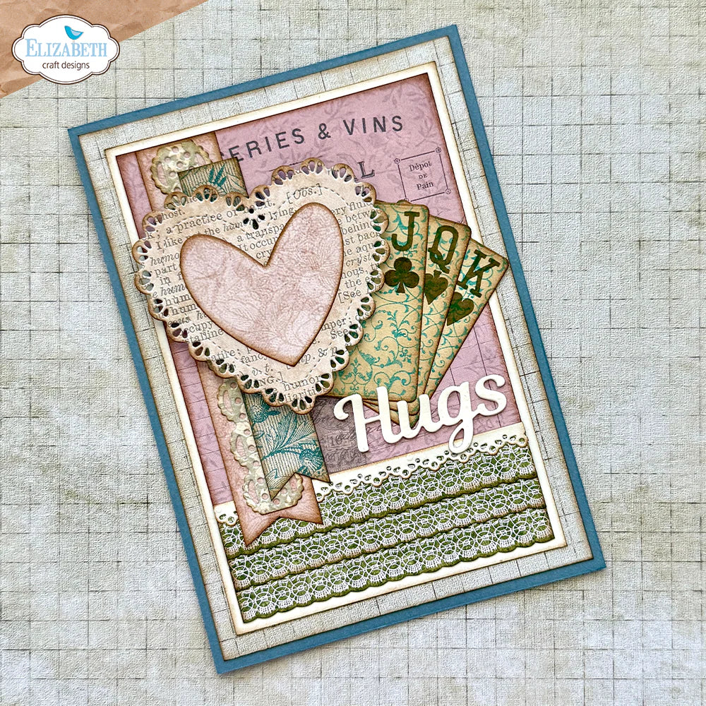 Elizabeth Craft Designs Lace, Heart & Doily Metal Die Set