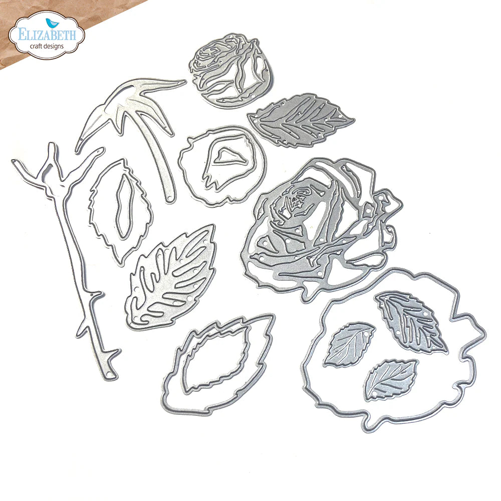 Elizabeth Craft Designs Layered Roses Metal Die Set