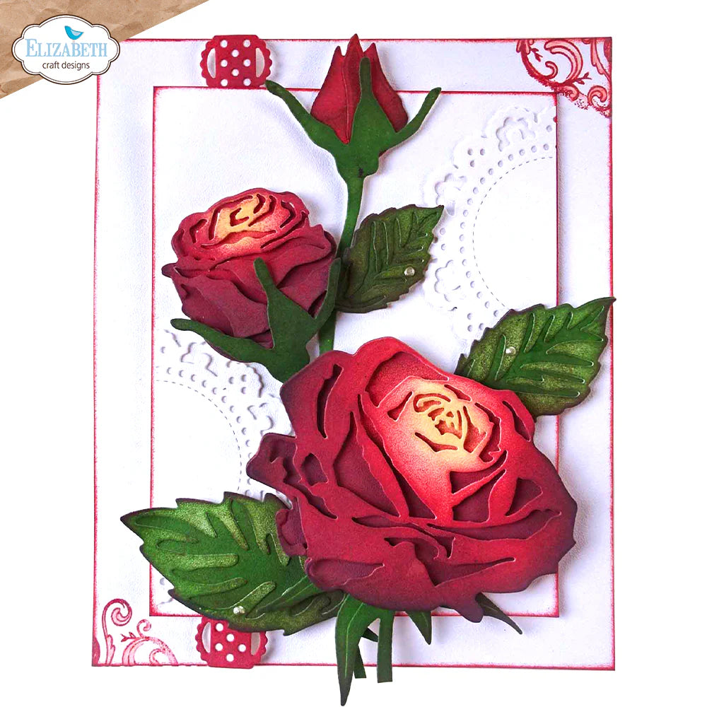 Elizabeth Craft Designs Layered Roses Metal Die Set