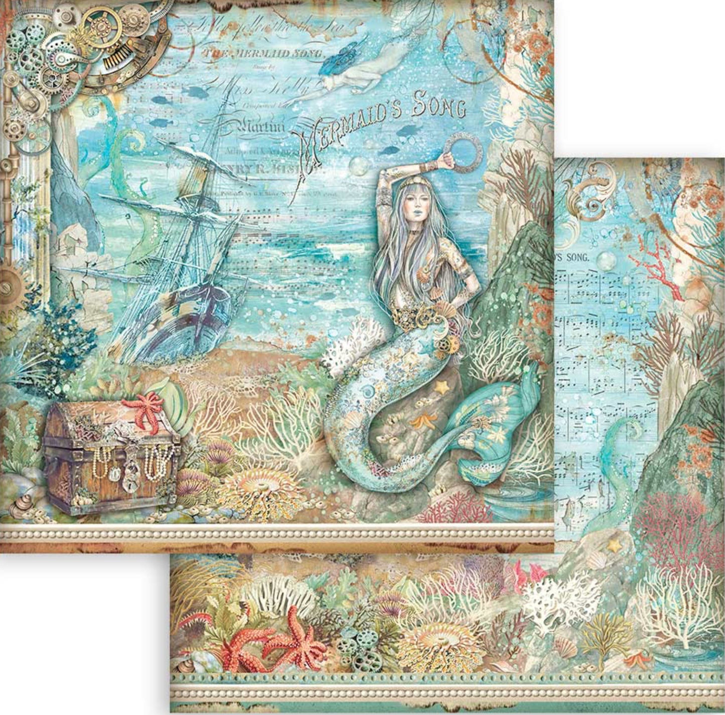 Stamperia Songs of the Sea 8” x 8” Paper Collection