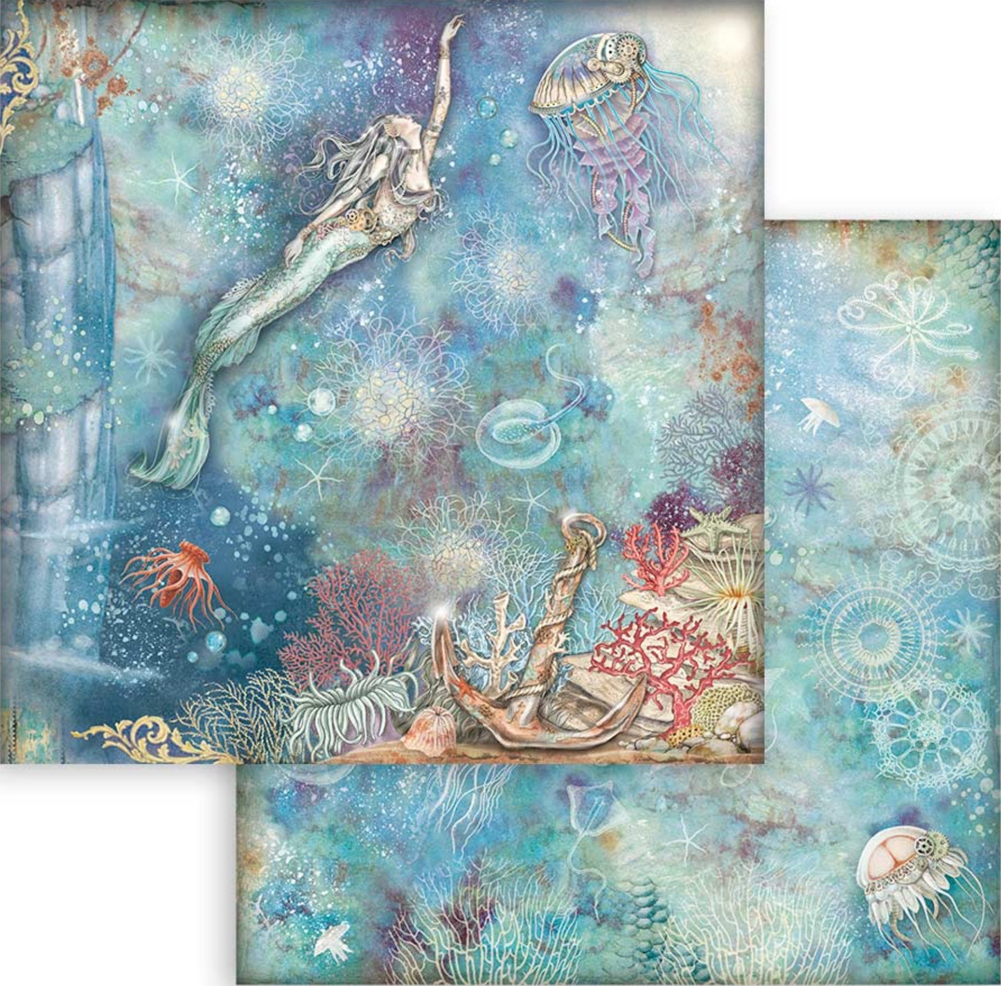 Stamperia Songs of the Sea 8” x 8” Paper Collection