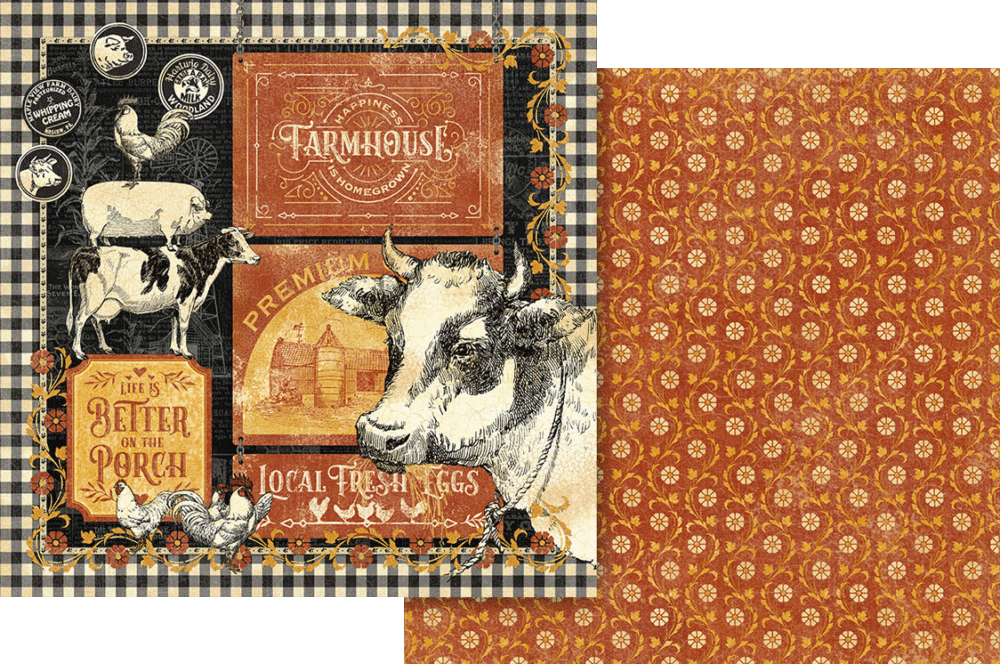 Graphic 45 Farmhouse - Keepsake Kit (with Exclusive Metal Die Set)