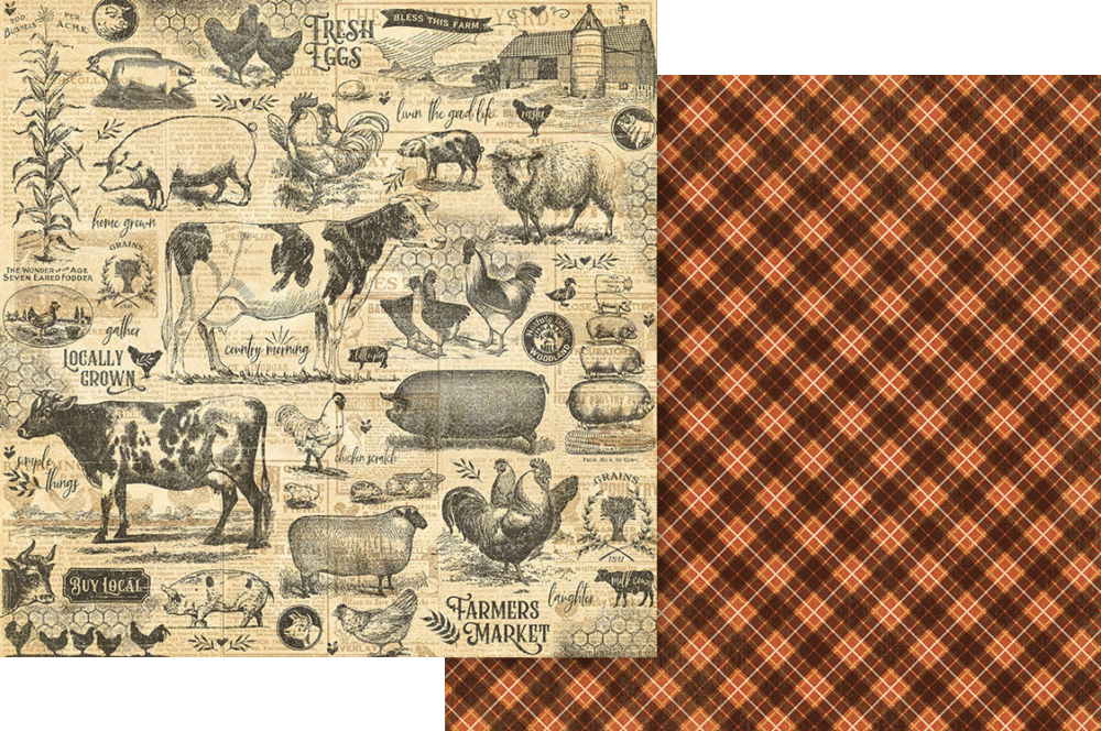 Graphic 45 Farmhouse - Keepsake Kit (with Exclusive Metal Die Set)