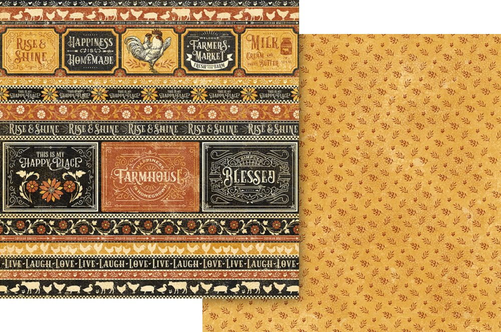 Graphic 45 Farmhouse - Keepsake Kit (with Exclusive Metal Die Set)