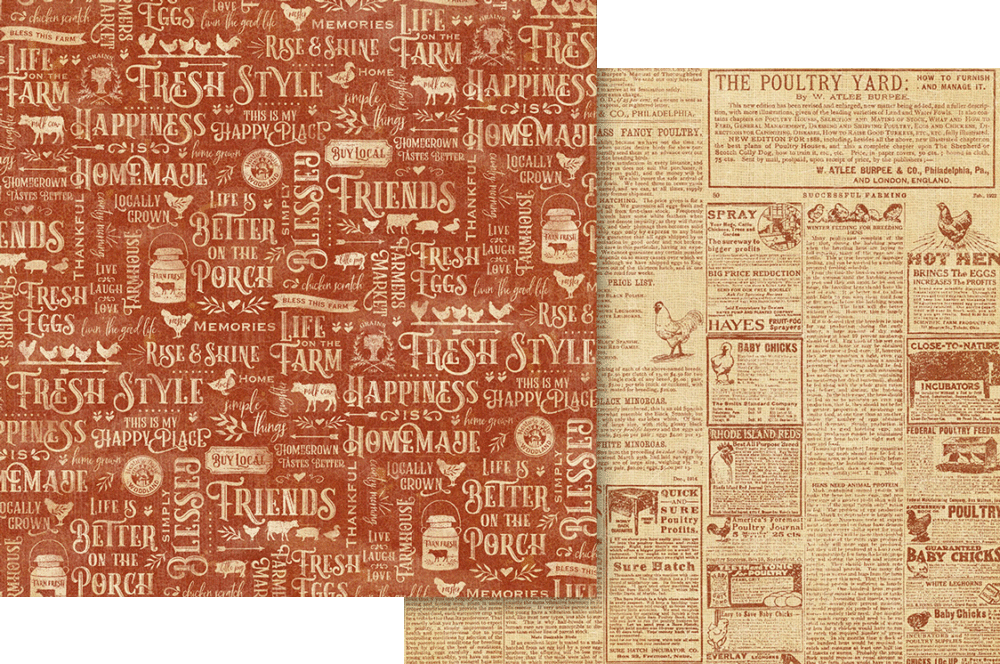 Graphic 45 Farmhouse - Keepsake Kit (with Exclusive Metal Die Set)