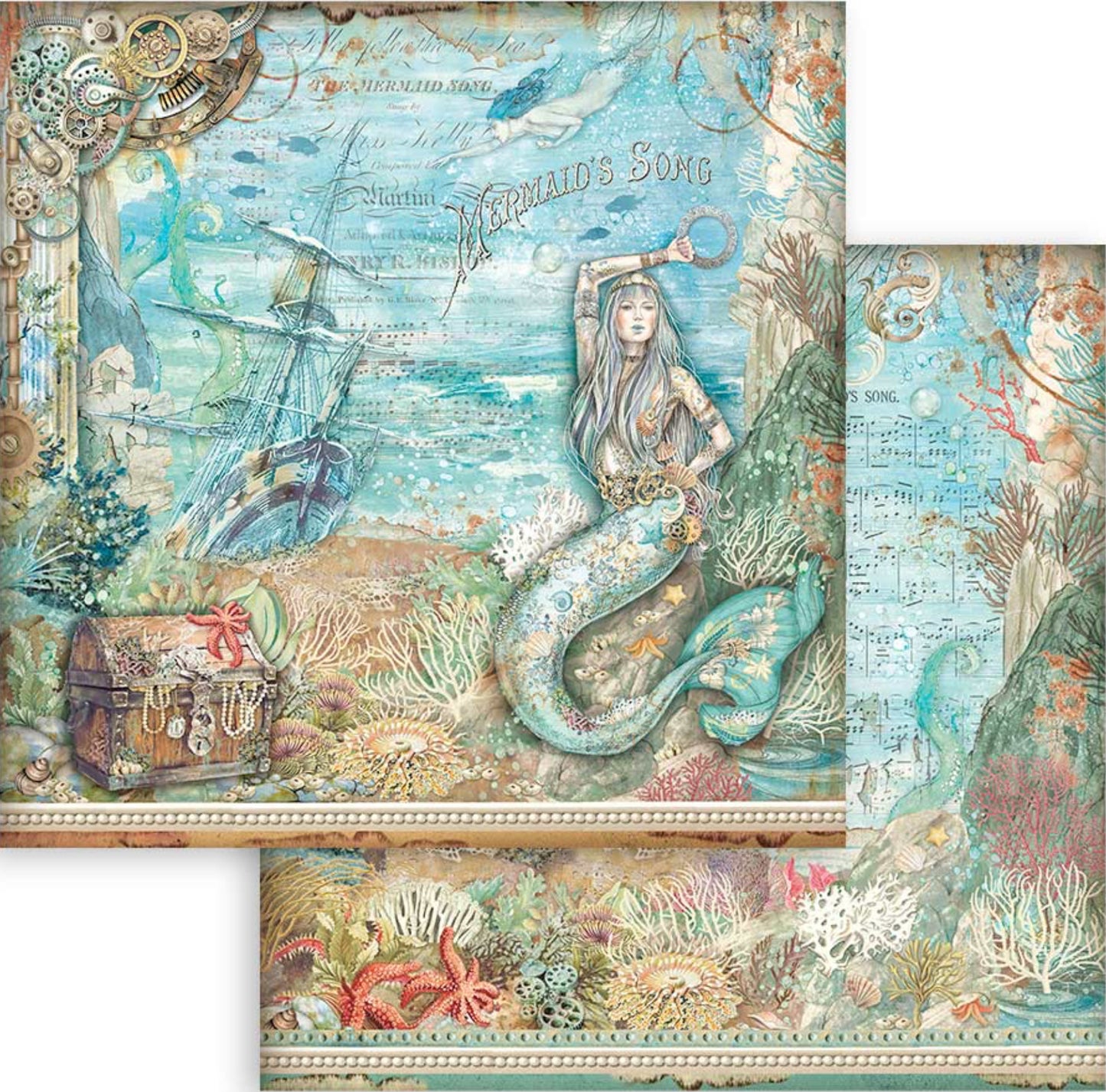 Stamperia Songs of the Sea 12” x 12” Paper Collection