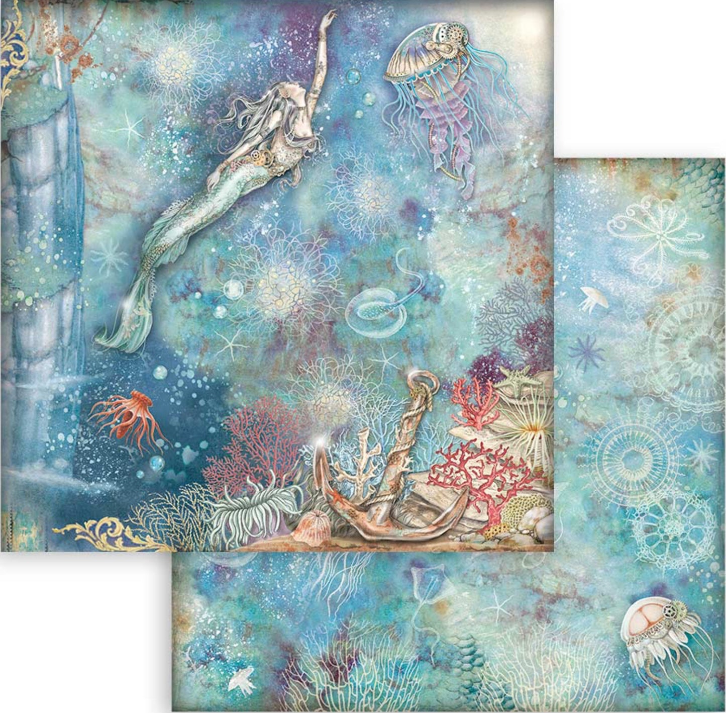Stamperia Songs of the Sea 12” x 12” Paper Collection