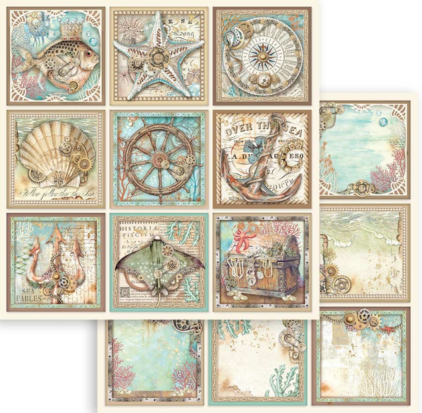 Stamperia Songs of the Sea 12” x 12” Paper Collection