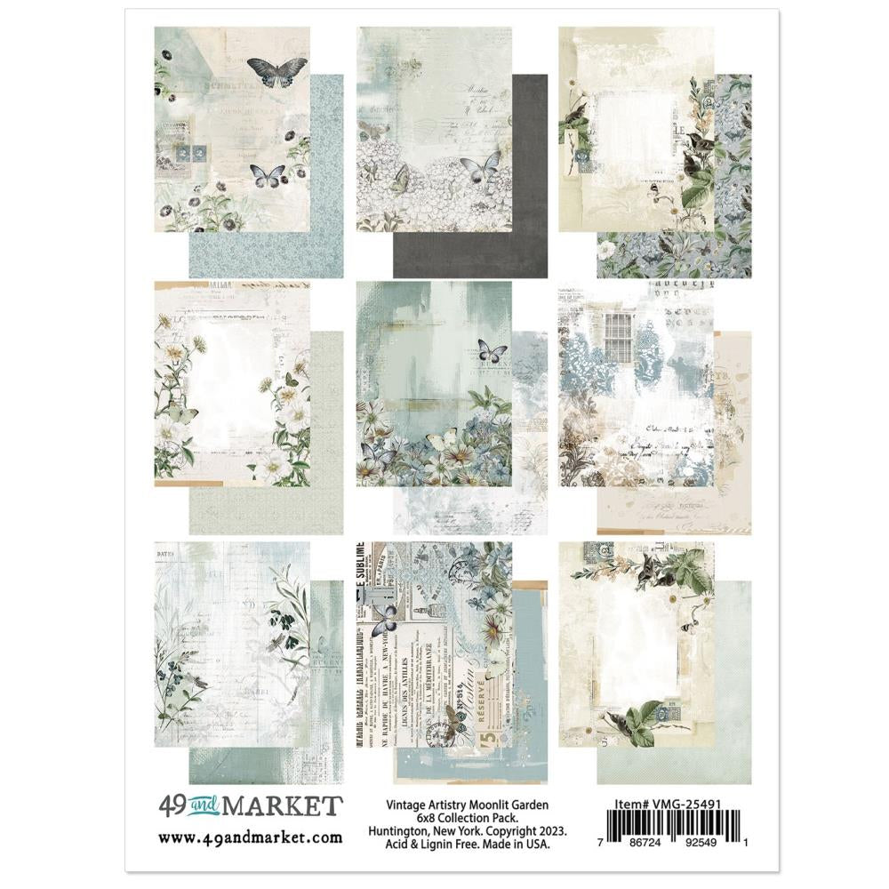 49 & Market Vintage Artistry Moonlit Garden 6 x 8 Collection Pack