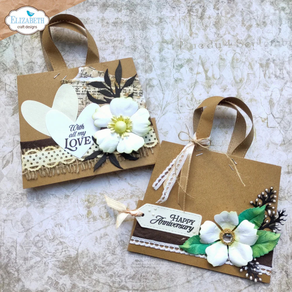 Elizabeth Craft Designs Bohemian Rose Sentiments Stamp Set