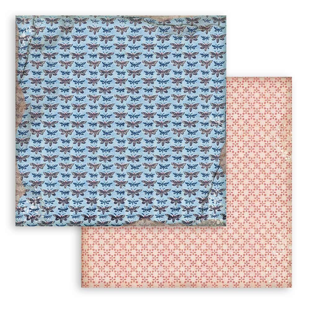 Stamperia Vintage Library Background 8” x 8” Paper Collection