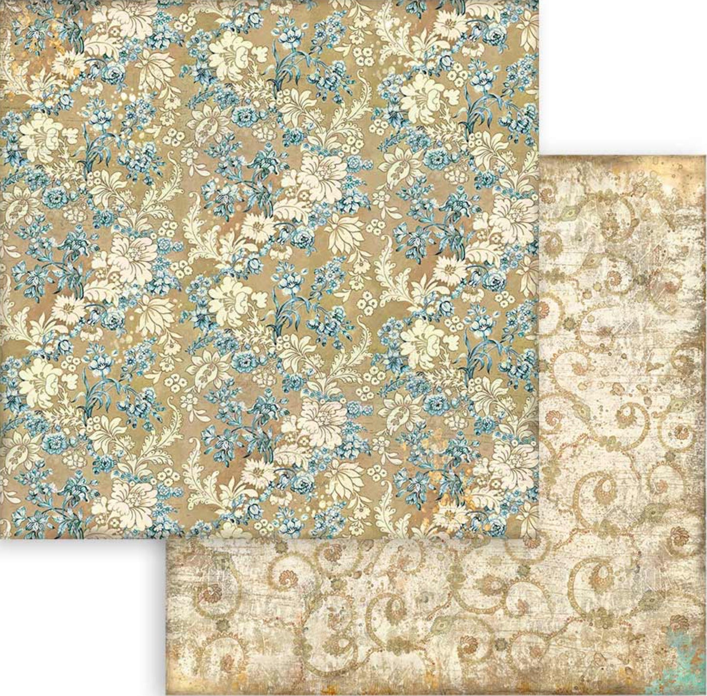 Stamperia Christmas Greetings Backgrounds 12” x 12” Paper Collection