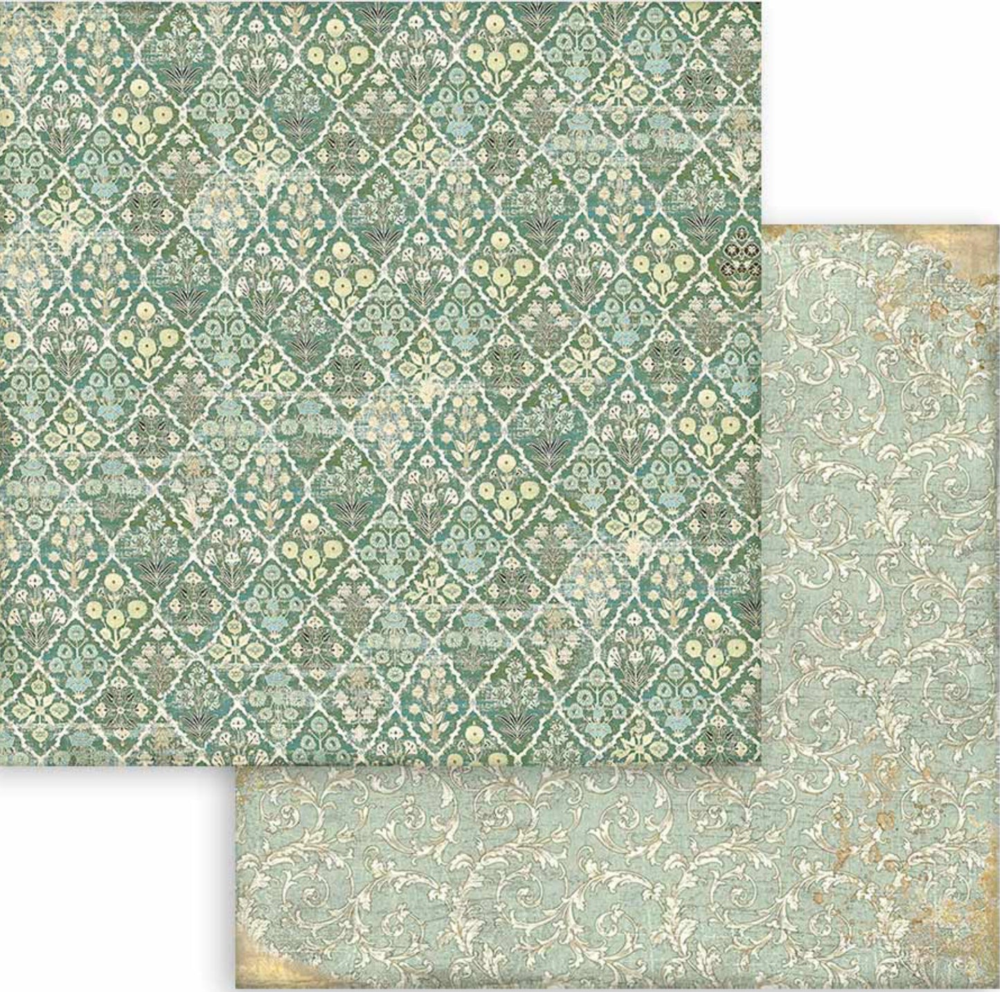 Stamperia Christmas Greetings Backgrounds 12” x 12” Paper Collection