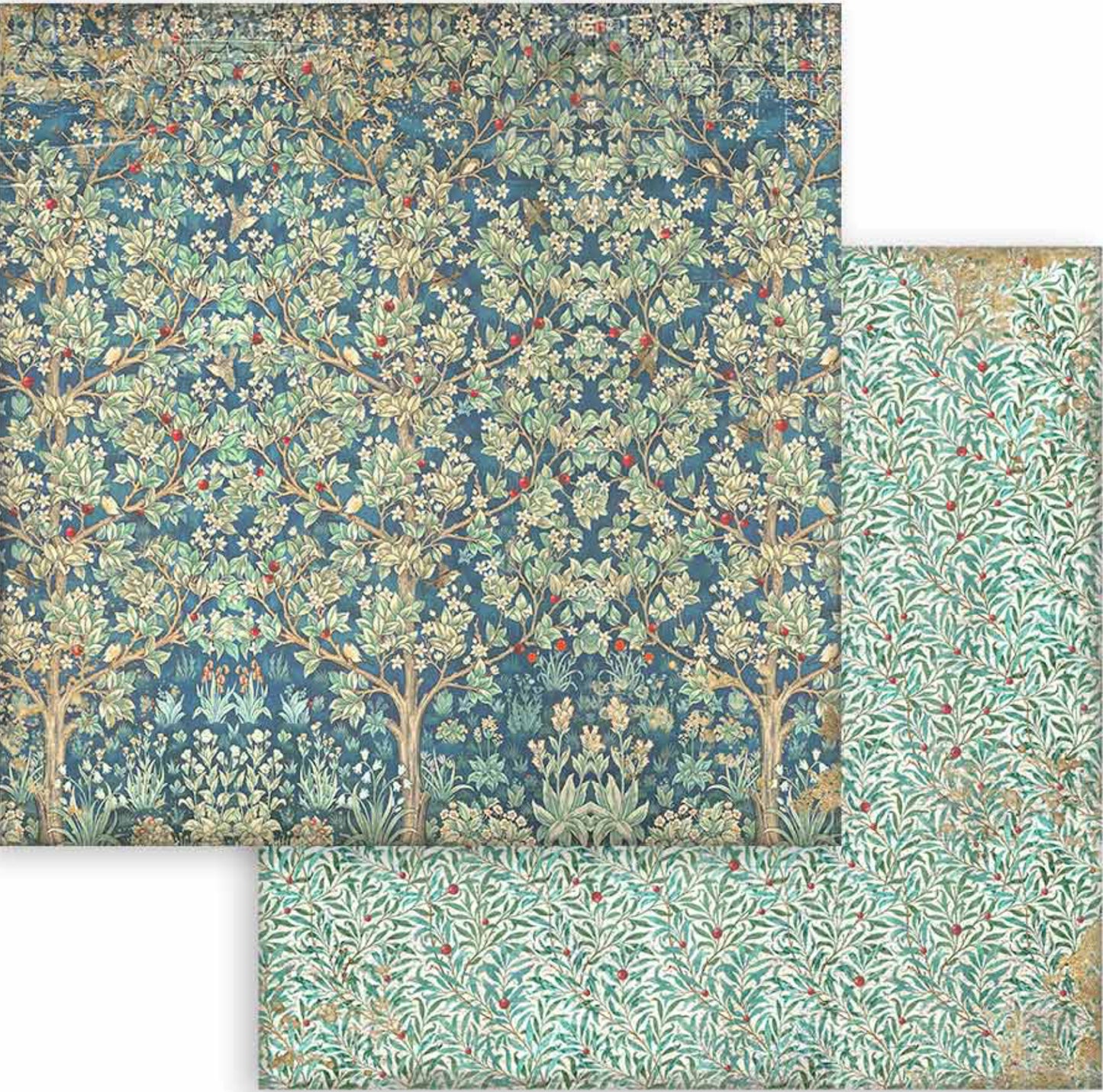 Stamperia Christmas Greetings Backgrounds 12” x 12” Paper Collection