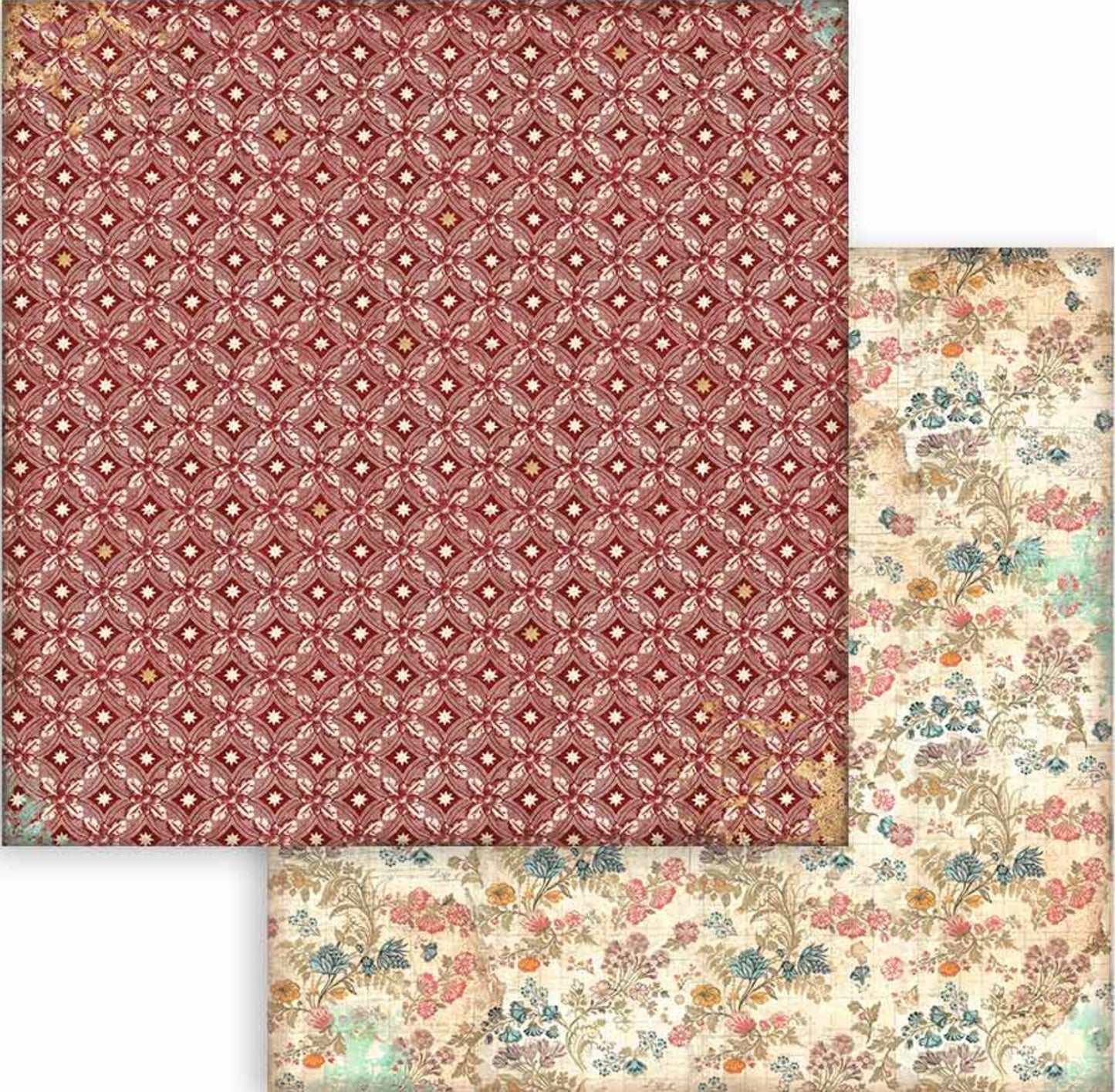 Stamperia Christmas Greetings Backgrounds 12” x 12” Paper Collection