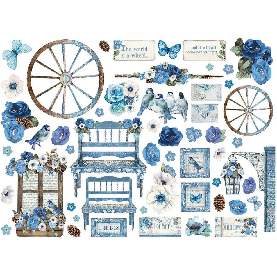 Stamperia Blue Land Die Cuts