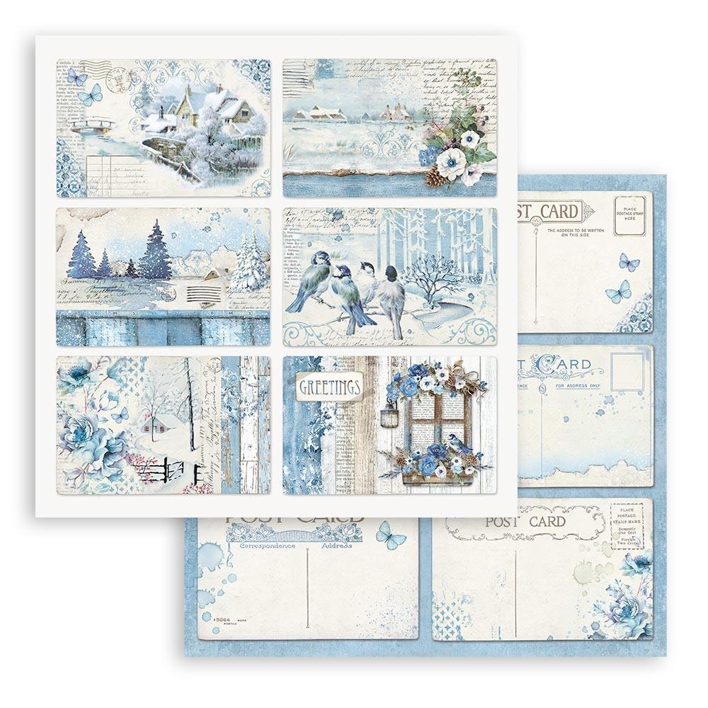 Stamperia Blue Land 8” x 8”  Paper Collection