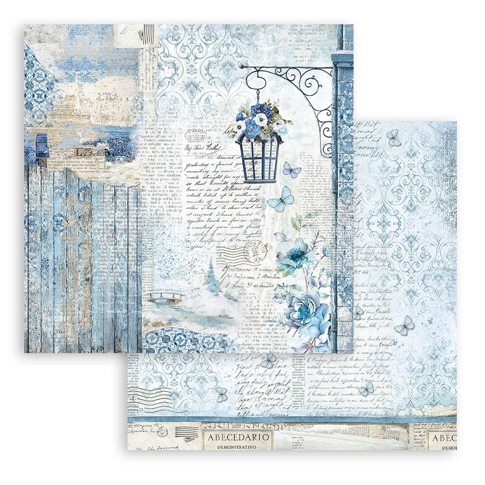 Stamperia Blue Land 8” x 8”  Paper Collection