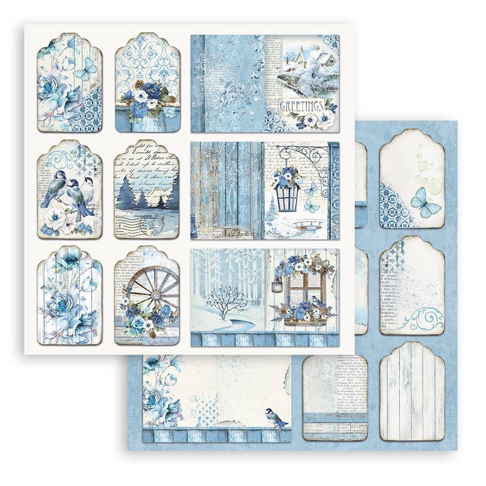 Stamperia Blue Land 8” x 8”  Paper Collection