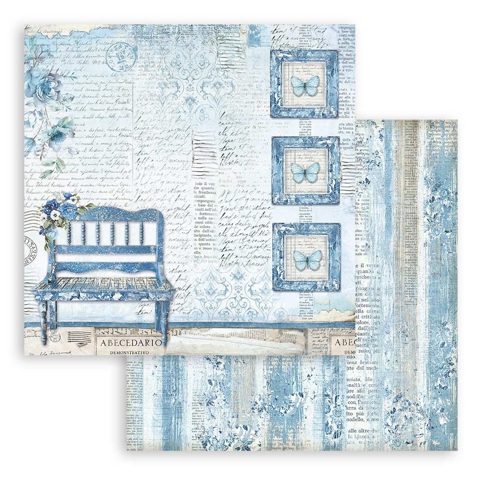 Stamperia Blue Land 8” x 8”  Paper Collection