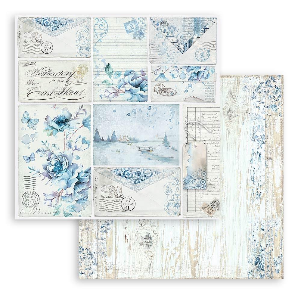 Stamperia Blue Land 8” x 8”  Paper Collection