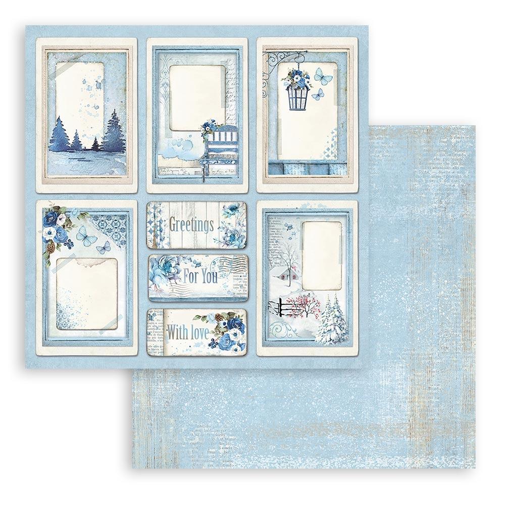 Stamperia Blue Land 8” x 8”  Paper Collection