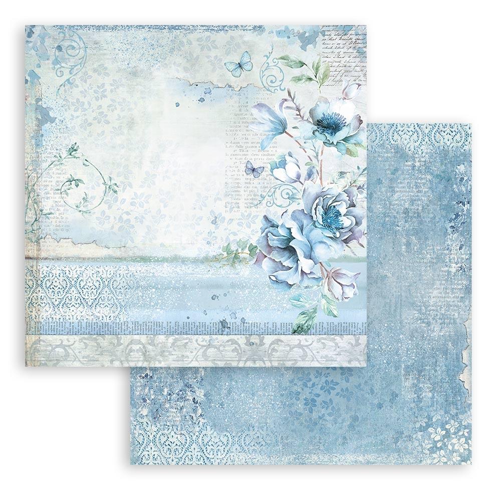 Stamperia Blue Land 8” x 8”  Paper Collection