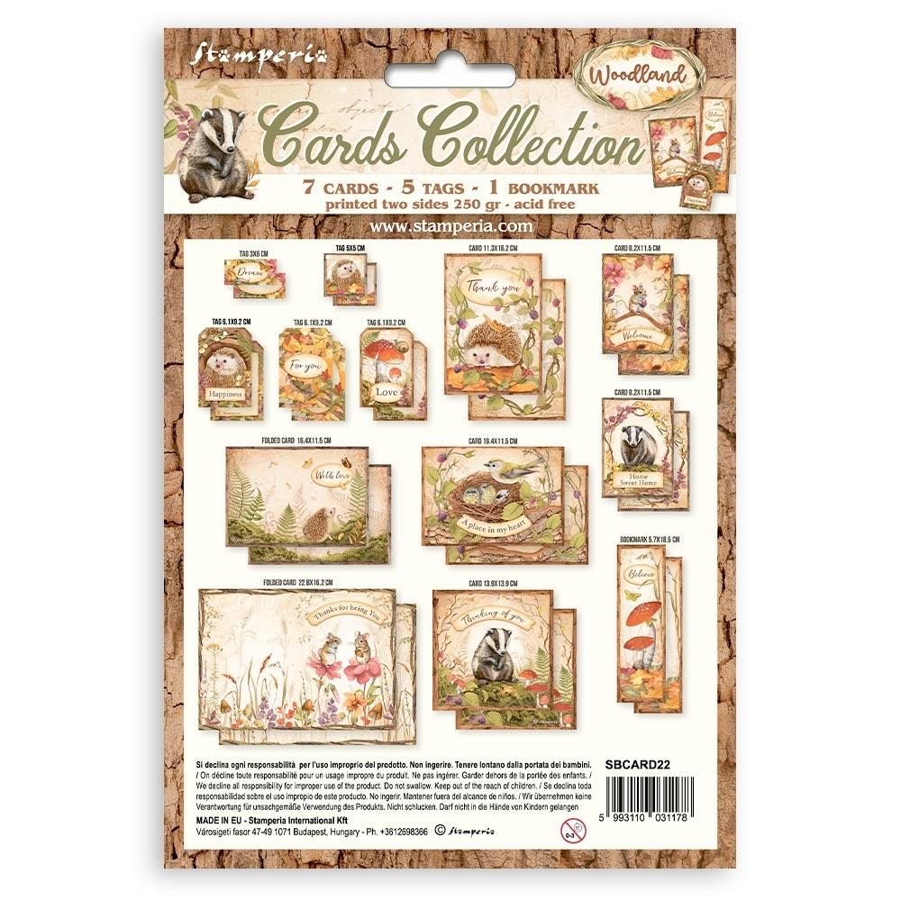 Stamperia Cards Collection - Woodland